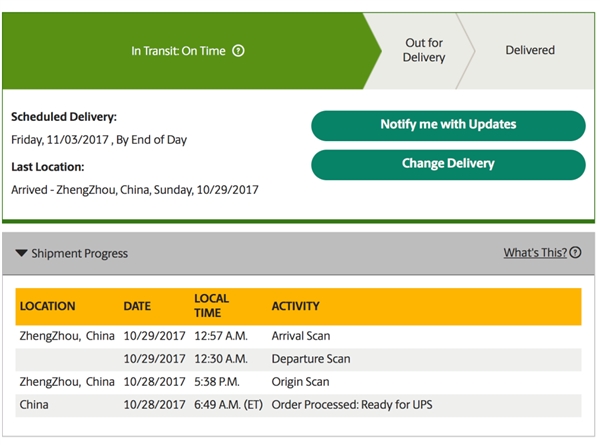 首批iPhone X物流状态更新：全球从郑州发货
